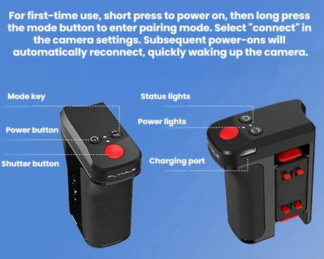 For Insta360 Ace Pro / 2 / X5 Flymile Magnetic Quick-Release Action Camera Street Shooting Handle