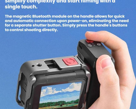 For Insta360 Ace Pro / 2 / X5 Flymile Magnetic Quick-Release Action Camera Street Shooting Handle