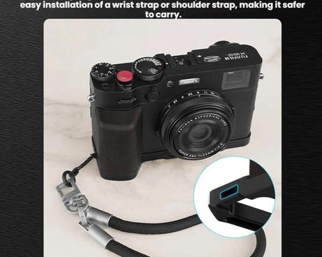For Fujifilm X100VI Flymile Camera L-Shaped Handgrip With Cold Shoe Thumb Rest Bracket, For Fujifilm X100VI Silver Walnut, For Fujifilm X100VI Black Ebony