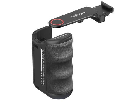 aMagisn Street Photography Handle Grip for DJI Action 5 Pro/Action 4/Action 3, Compatible with Original Camera Cage, Plastic Version, Metal Black, Metal Gray