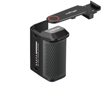 aMagisn Street Photography Handle Grip for DJI Action 5 Pro/Action 4/Action 3, Compatible with Original Camera Cage, Plastic Version, Metal Black, Metal Gray