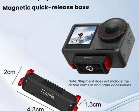 For DJI Osmo Action 3 / 4 / 5 Pro Flymile Magnetic Quick-Release Expansion Adapter Base, For DJI Osmo Action 3 / 4 / 5 Pro
