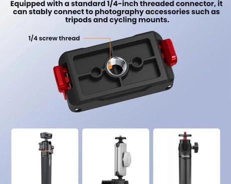 For DJI Osmo Action 3 / 4 / 5 Pro Flymile Magnetic Quick-Release Expansion Adapter Base, For DJI Osmo Action 3 / 4 / 5 Pro