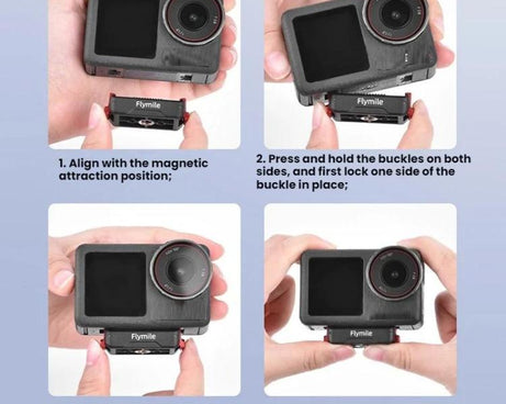 For DJI Osmo Action 3 / 4 / 5 Pro Flymile Magnetic Quick-Release Expansion Adapter Base, For DJI Osmo Action 3 / 4 / 5 Pro