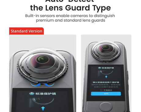 For Insta360 X4 Air AMagisn Standard Lens Guards Snap-On Protective Glass Lens Protector Replacement Accessory