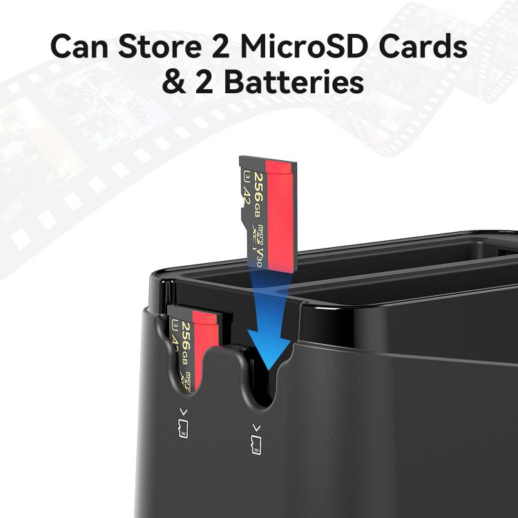 For Insta360 X4 Air AMagisn Dual Battery Charging Dock Rapid Fast Charger Station For 2 Batteries Simultaneously With LED Indicator