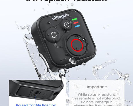 aMagisn Bluetooth Remote Shutter for DJI Osmo Action 6/Action 5 Pro/Action 4/Osmo 360, For DJI Osmo Action 50m