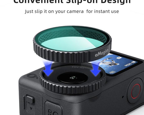 For DJI Osmo Action 6 Camera aMagisn Quick Release Filter Protective Lens Cover, UV, CPL, ND8+ND16+ND32+ND64, CPL-ND8+ND16+ND32
