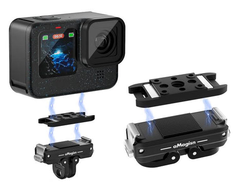 aMagisn Metal Magnetic Quick Release Kit For GoPro HERO12 Black /11 Black /11 Black mini /10 Black /9 Black /8 Black / Max