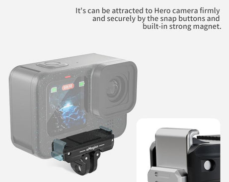 aMagisn Metal Magnetic Quick Release Kit For GoPro HERO12 Black /11 Black /11 Black mini /10 Black /9 Black /8 Black / Max