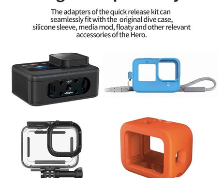 aMagisn Metal Magnetic Quick Release Kit For GoPro HERO12 Black /11 Black /11 Black mini /10 Black /9 Black /8 Black / Max