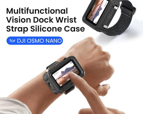 For DJI Osmo Nano Vision Dock aMagisn Silicone Case With Multifunctional Wrist Strap