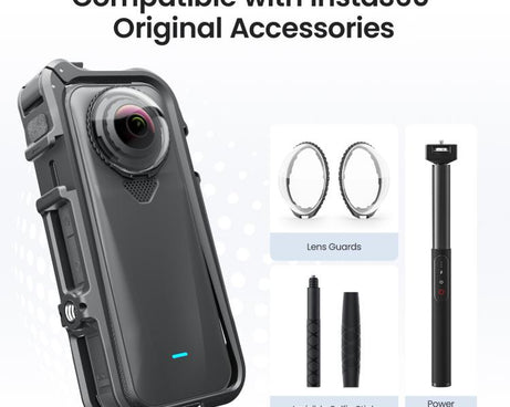 For Insta360 X4 Air AMagisn Camera Cage Plastic Expansion Frame With Windproof Foam