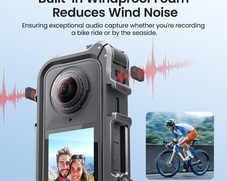 For Insta360 X4 Air AMagisn Camera Cage Plastic Expansion Frame With Windproof Foam