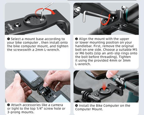 Action Camera Speedometer Cycling Mount, aMagisn BR01 Independent Handlebars, aMagisn BR02 Integrated Handlebars