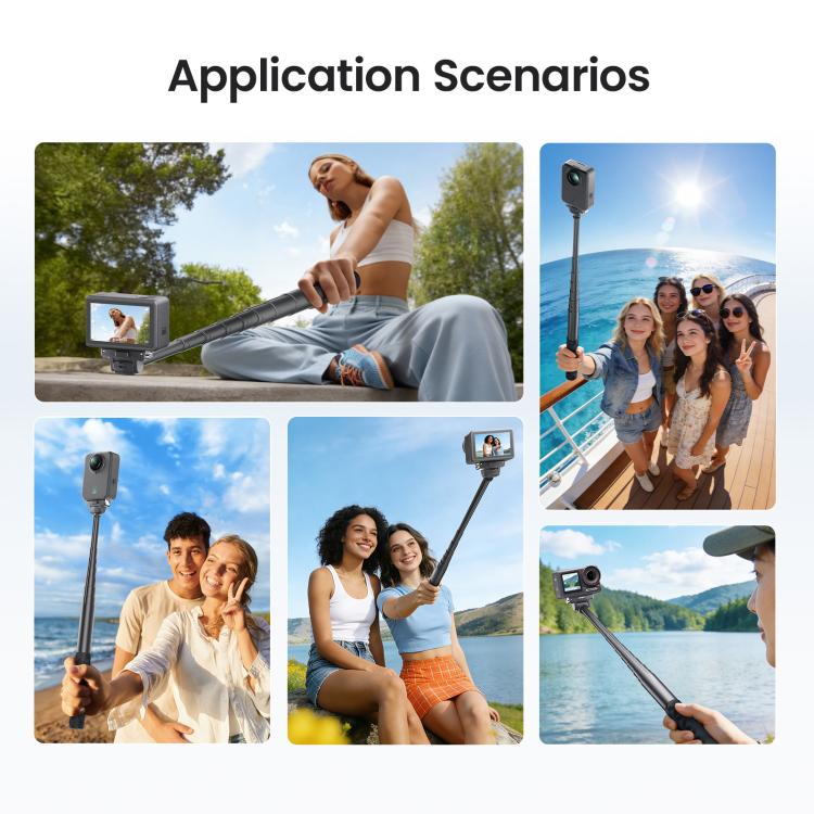 120cm Quick-Release Selfie Stick Gimbal, For DJI Osmo 360 / Action 5 Pro / Action 4 / Action 3, PD16