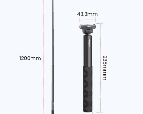 120cm Quick-Release Selfie Stick Gimbal, For DJI Osmo 360 / Action 5 Pro / Action 4 / Action 3, PD16
