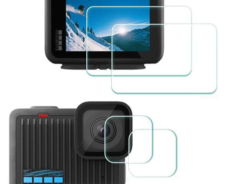 For GoPro HERO 4K 2024 Tempered Glass Screen Protector Anti-Scratch Lens Cover, 2 Sets