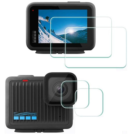 For GoPro HERO 4K 2024 Tempered Glass Screen Protector Anti-Scratch Lens Cover, 2 Sets
