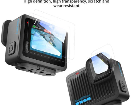 For GoPro HERO 4K 2024 Tempered Glass Screen Protector Anti-Scratch Lens Cover, 2 Sets