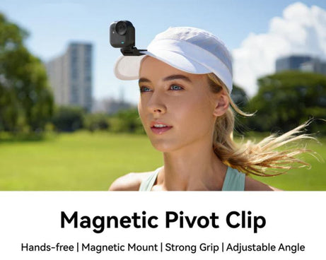 For Insta360 Go Ultra Camera TELESIN Magnetic Pivot Clip First-Person View Cap Mount Accessory