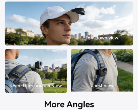 For Insta360 Go Ultra Camera TELESIN Magnetic Pivot Clip First-Person View Cap Mount Accessory