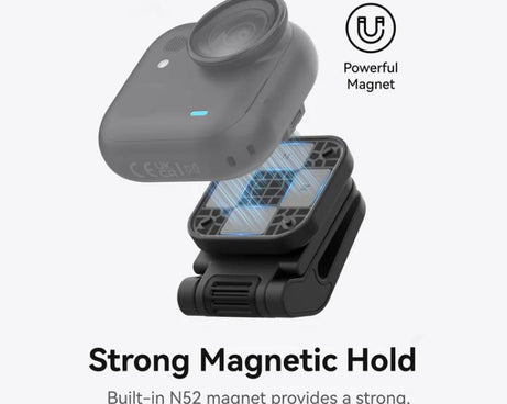 For Insta360 Go Ultra Camera TELESIN Magnetic Pivot Clip First-Person View Cap Mount Accessory