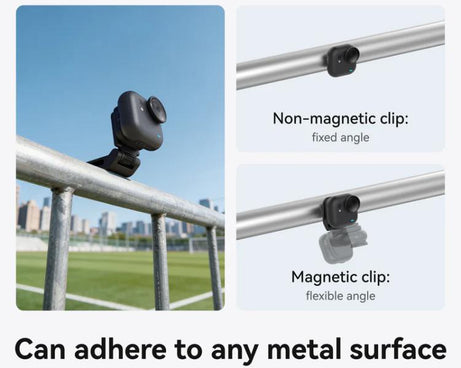 For Insta360 Go Ultra Camera TELESIN Magnetic Pivot Clip First-Person View Cap Mount Accessory