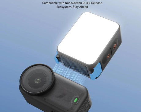 For DJI Osmo Action 6 / Nano TELESIN Magnetic Quick Release Fill Light Dual Color Temperature With 25 LEDs