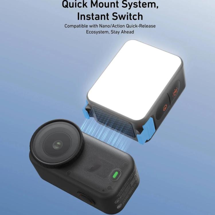 For DJI Osmo Action 6 / Nano TELESIN Magnetic Quick Release Fill Light Dual Color Temperature With 25 LEDs