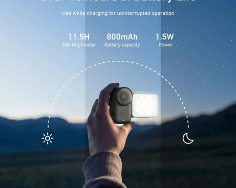 For DJI Osmo Action 6 / Nano TELESIN Magnetic Quick Release Fill Light Dual Color Temperature With 25 LEDs