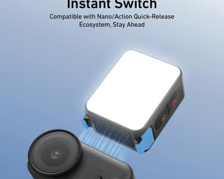 For DJI Osmo Action 6 / Nano TELESIN Magnetic Quick Release Fill Light Dual Color Temperature With 25 LEDs