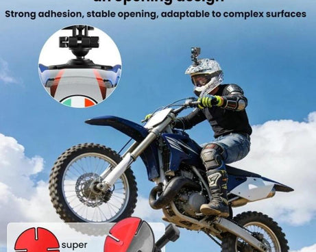 Flymile For DJI Osmo Pocket 3 / Insta360 X5 Ball Head Adhesive Base Mount, 1/4 inch Version, Two-prong Version