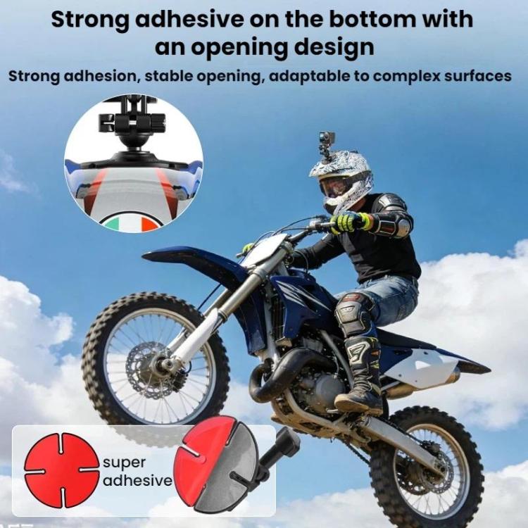 Flymile For DJI Osmo Pocket 3 / Insta360 X5 Ball Head Adhesive Base Mount, 1/4 inch Version, Two-prong Version