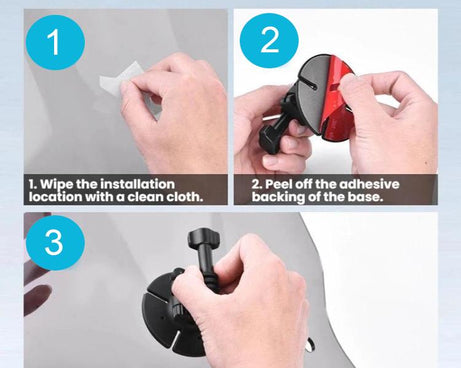 Flymile For DJI Osmo Pocket 3 / Insta360 X5 Ball Head Adhesive Base Mount, 1/4 inch Version, Two-prong Version