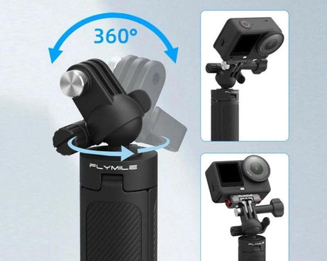 Flymile For DJI / GoPro / Insta360 Selfie Sticks Extension Tripods, 1/4 inch Version, Two-prong Version