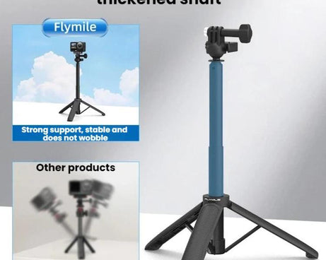 Flymile For DJI / GoPro / Insta360 Selfie Sticks Extension Tripods, 1/4 inch Version, Two-prong Version