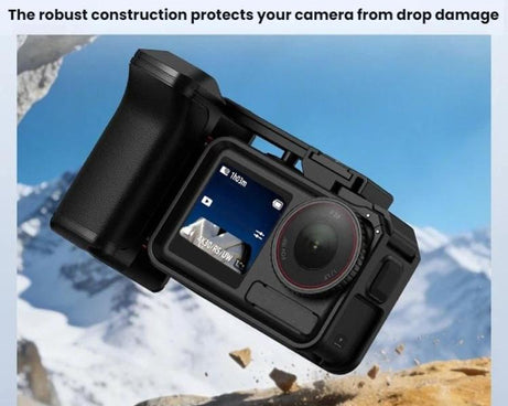 Flymile For DJI Osmo Action 5 Pro / 4 / 3 Camera Cage Handle With Magnetic Quick-Release Base