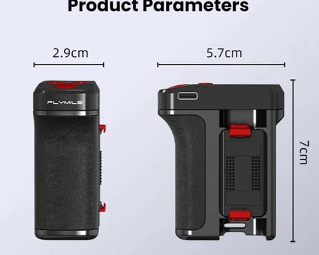 Flymile For DJI Magnetic Quick-Release Action Camera Street Shooting Handle, For Osmo Action 3 / 4 / 5 Pro, For Osmo Action 6