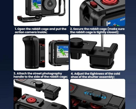 For DJI Osmo Action 6 Flymile Magnetic Quick-Release Base Handheld Shooting Sports Camera Accessory