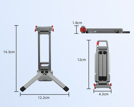 For DJI Osmo Action 6 / Nano Flymile Magnetic Quick-Release Tripod Bracket and Carabiner Clip, AC6035