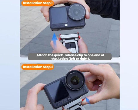 For DJI Osmo Action 6 / Nano Flymile Magnetic Quick-Release Tripod Bracket and Carabiner Clip, AC6035