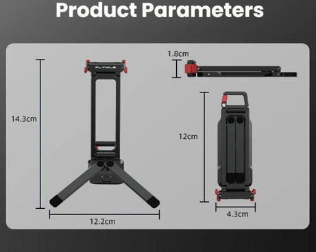 For DJI Osmo Action 3 / 4 / 5 Pro Magnetic Quick-Release Tripod Bracket with Carabiner Clip, AC5027