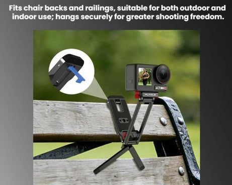 For DJI Osmo Action 3 / 4 / 5 Pro Magnetic Quick-Release Tripod Bracket with Carabiner Clip, AC5027