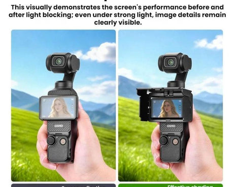 For DJI Osmo Pocket 3 BRDRC Foldable Screen Protector Sunshade
