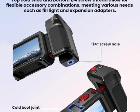 For DJI Osmo Action 5 Pro / 6 Flymile Bluetooth Street Photography Handle Magnetic Quick-Release Base