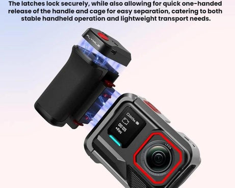 For DJI Osmo Action 5 Pro / 6 Flymile Bluetooth Street Photography Handle Magnetic Quick-Release Base