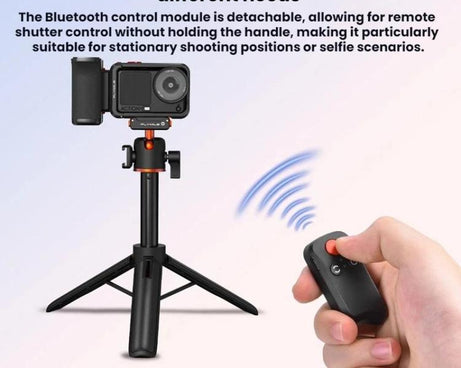 For DJI Osmo Action 5 Pro / 6 Flymile Bluetooth Street Photography Handle Magnetic Quick-Release Base