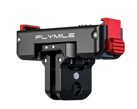 For DJI Osmo 360 / Action 3 / 4 / 5 Pro Flymile Magnetic Quick-Release Adapter Base, Aluminum Alloy
