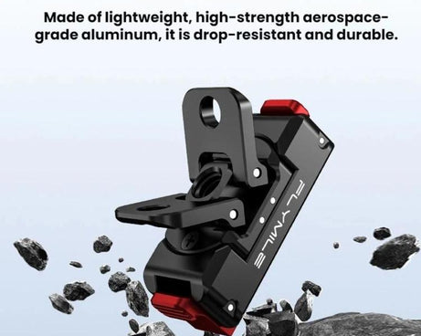 For DJI Osmo 360 / Action 3 / 4 / 5 Pro Flymile Magnetic Quick-Release Adapter Base, Aluminum Alloy